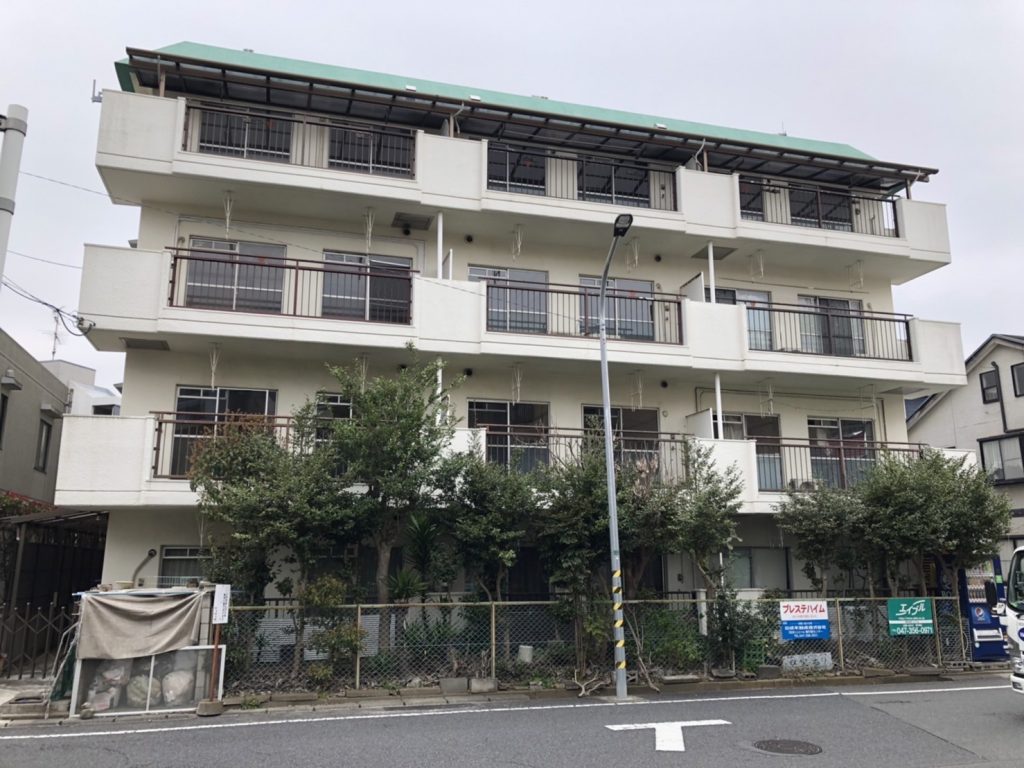 市川市　パネル解体足場組立