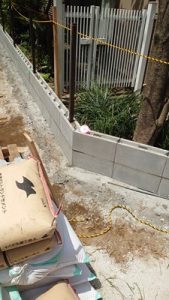 豊島区　ブロック積み フェンス設置
