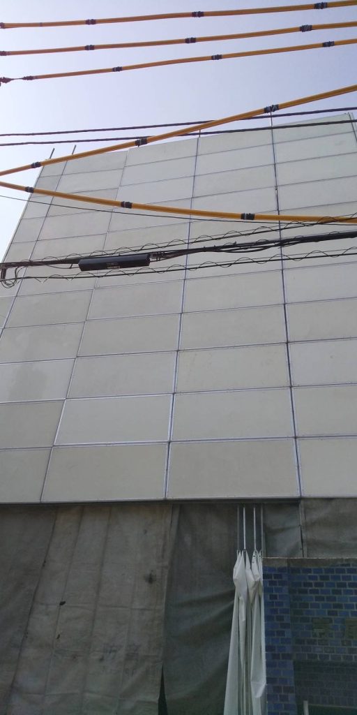 品川区　パネル足場組立