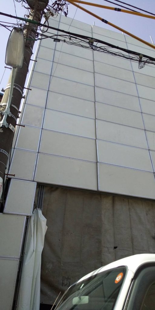 品川区　パネル足場組立